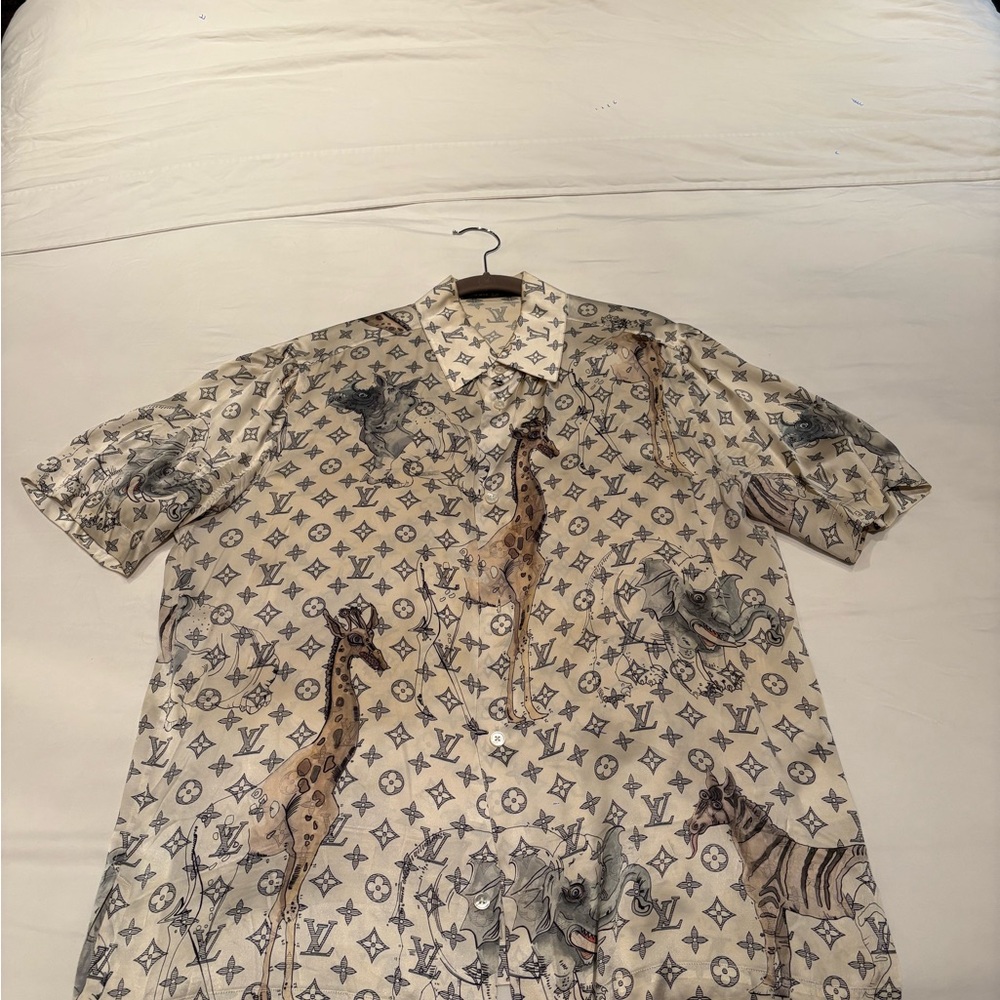 Louis VuittonXChapman Brothers Beige Animal Print Shirt